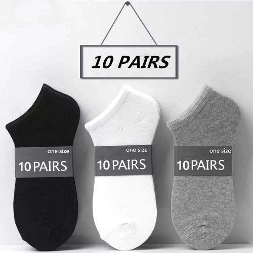 Set 20/10 Đôi Tất Cotton Cổ Thấp Thoáng Khí 14 Màu Sắc Lựa Chọn