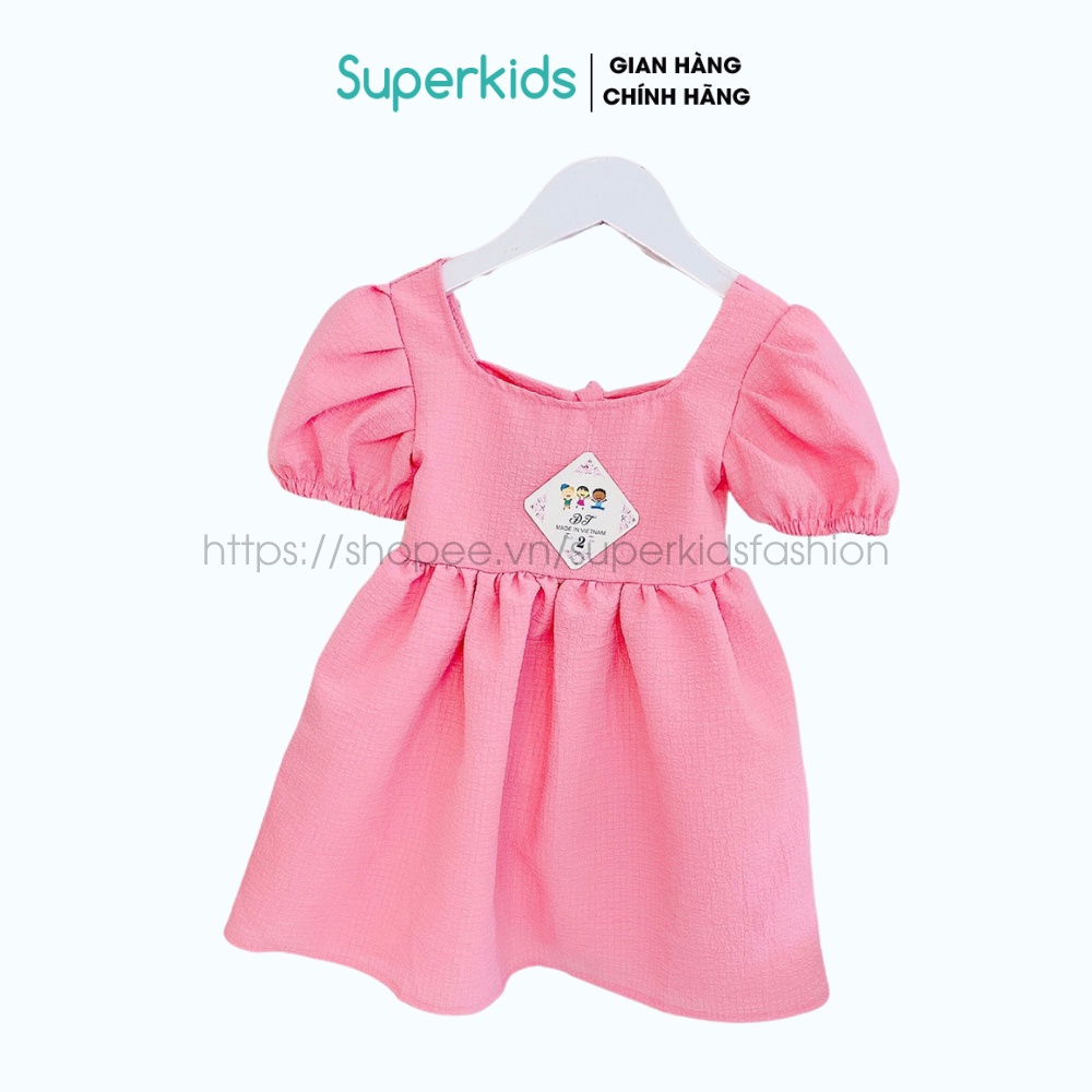 Váy cho bé gái, Đầm đũi xốp tiểu thư 8-22kg QATE785