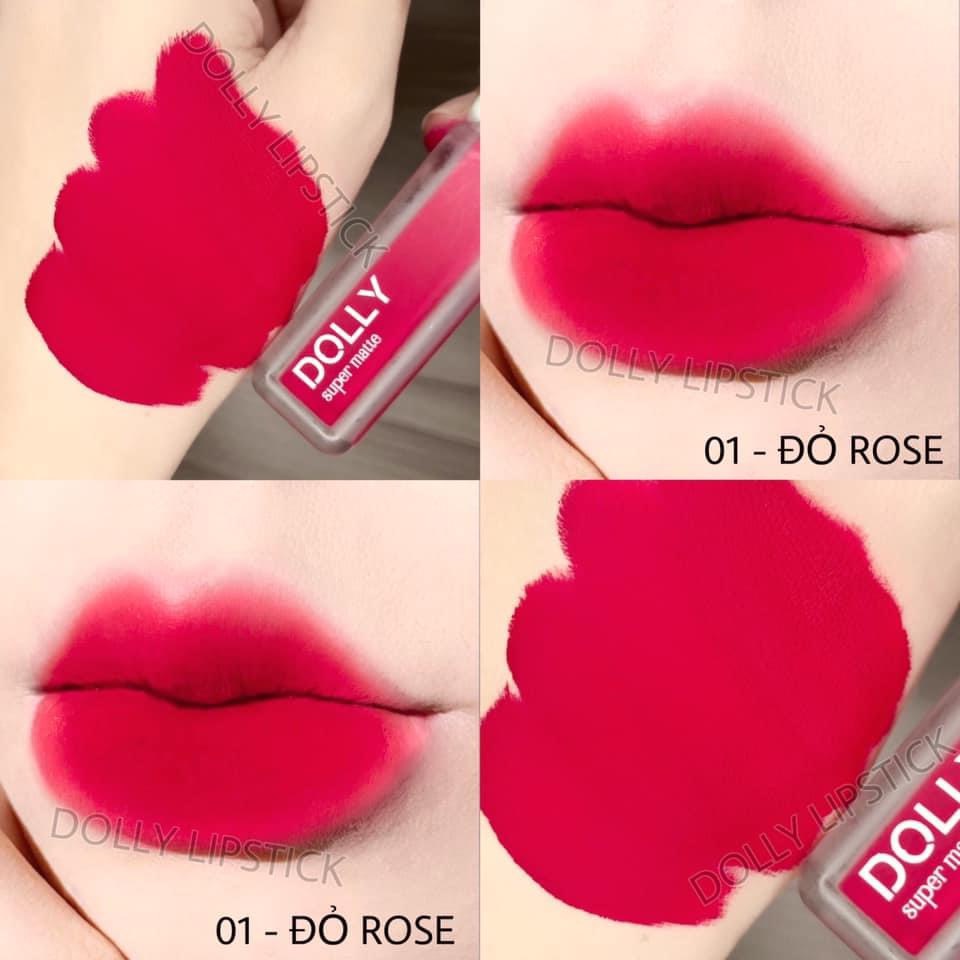 Son Lì Son Kem SUPER MATTE Không Chì Cao Cấp Chính Hãng Màu Đỏ Rose