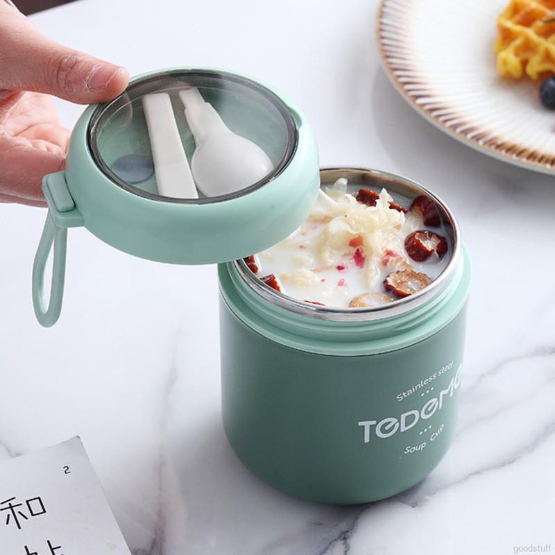 Cốc Đựng Súp Cách Nhiệt Bằng Thép Không Gỉ 304 Phong Cách Nhật Bản