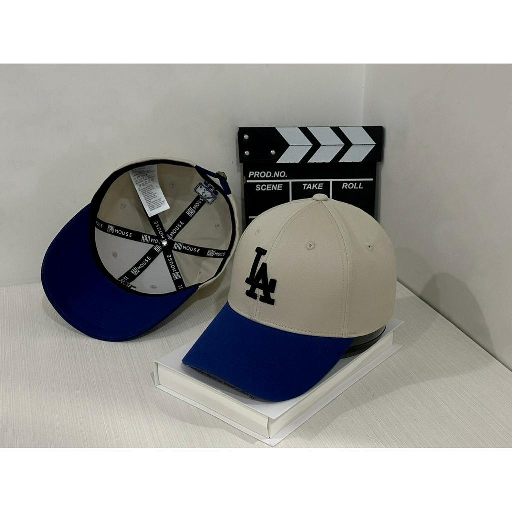 Nón kết Mũ lưỡi trai LA be mix xanh logo thêu tinh tế Free size