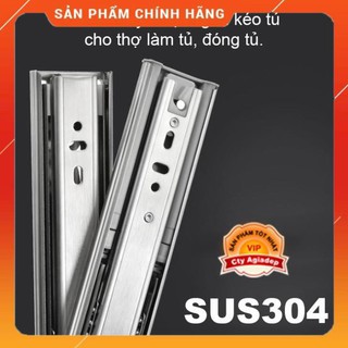 Bộ 2 Thanh ray trượt ngăn kéo tủ cho thợ làm tủ, đóng tủ - Loại giảm chấn ĐẸP