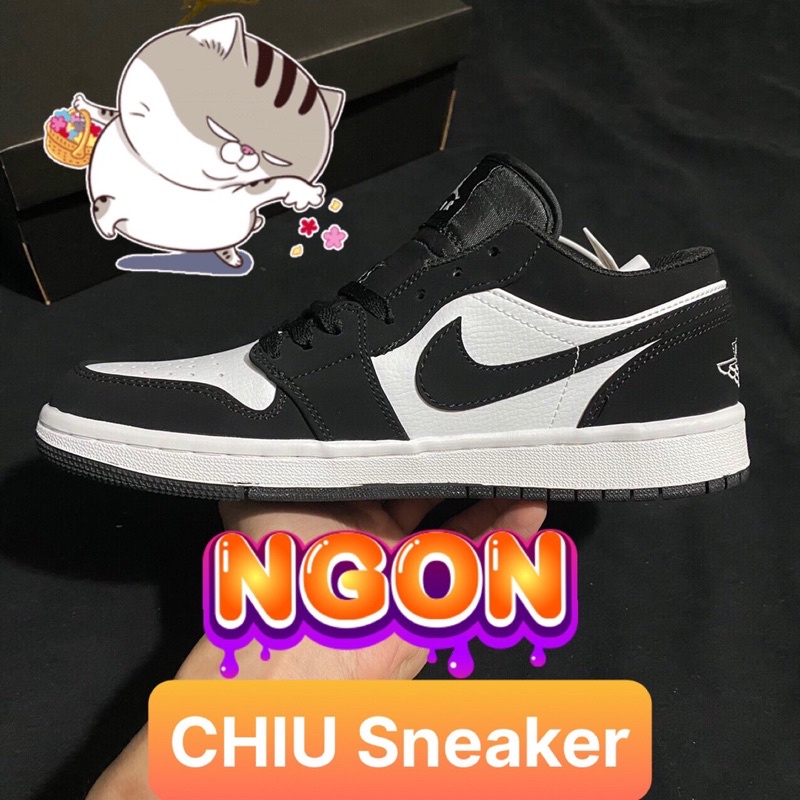 [ CHIU Sneaker ] Giày thể thao Jordan cổ thấp trắng đen phiên bản cao cấp giày Sneaker jd1 low panda black white