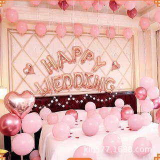 Bóng Happy wedding [TẶNG BĂNG DÍNH CHUYÊN DỤNG ]