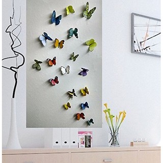 Sét 18 bướm dán 3D trang trí tường