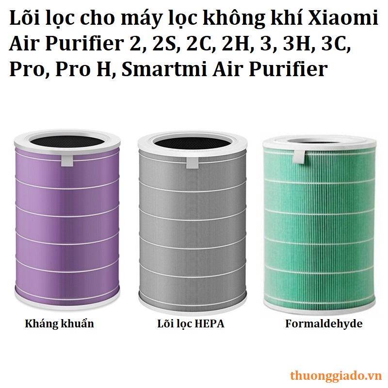 Màng lọc (lõi lọc) không khí cho máy lọc Xiaomi Mi Air Purifier 2, 2C, 2H, 2S, 3, 3H. Pro, Pro H, Smartmi Air, 4, 4H