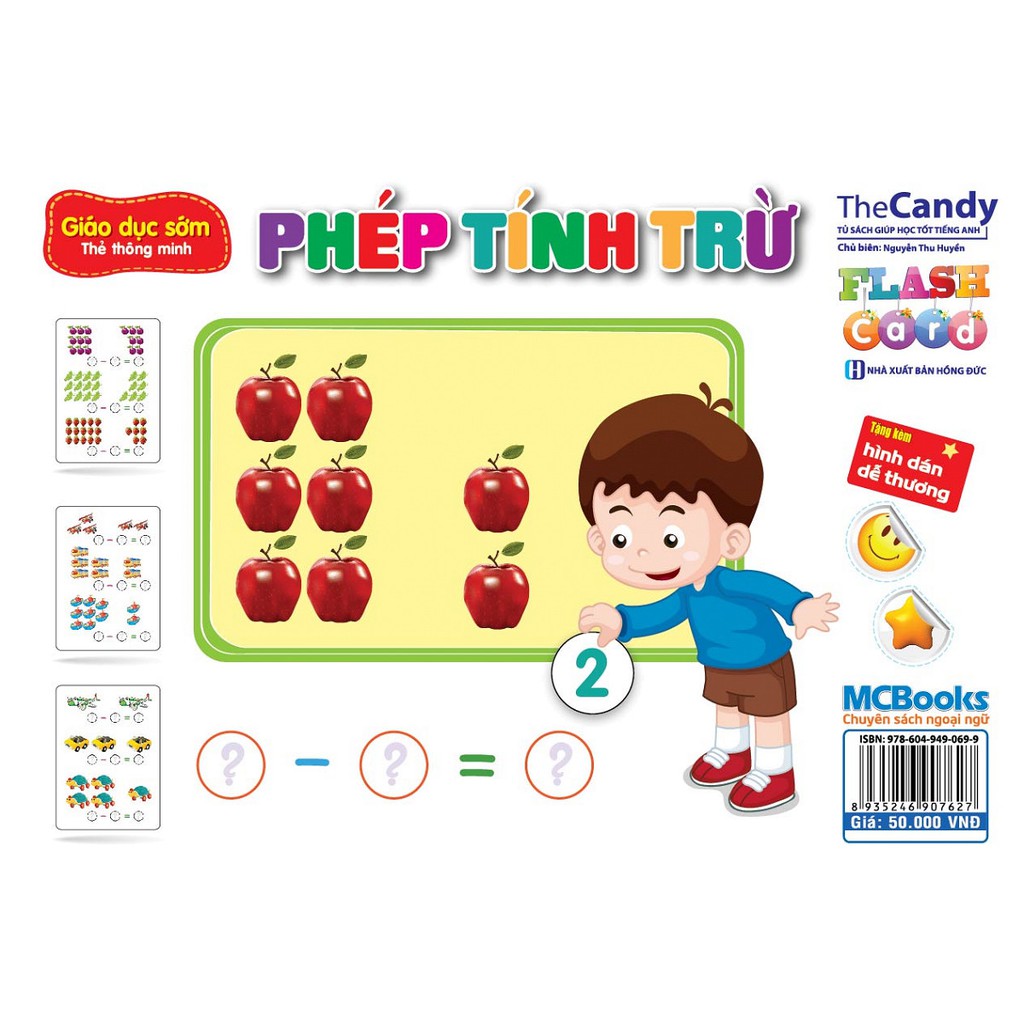 Flashcard Dạy Trẻ Theo Phương Pháp Glenn Doman - Phép Tính Trừ