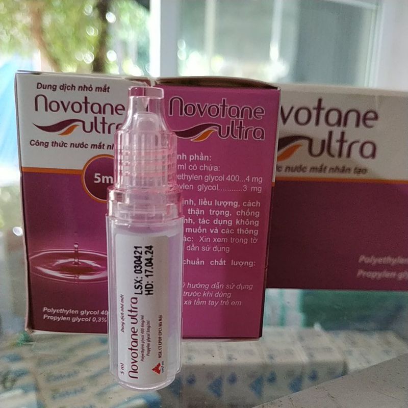 ( Chính hãng 💯)Combo Hộp5lọ Dung dịch nước mắt nhân tạo Novotane Ultra khô mỏi mắt, cận thị( Bác sĩ khuyên dùng)