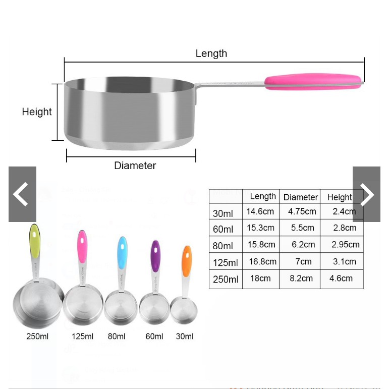 Bộ Muỗng Đong Innox Lớn (5 cái)