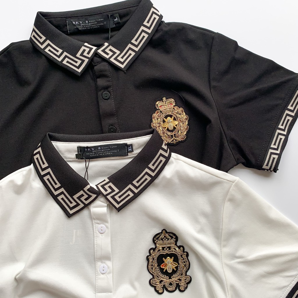 Áo Polo nam phối Cổ in Họa Tiết cao cấp, chất Cotton Hàn xịn chuẩn form, thiết kế phong cách sang trọng - Chaqueen | BigBuy360 - bigbuy360.vn