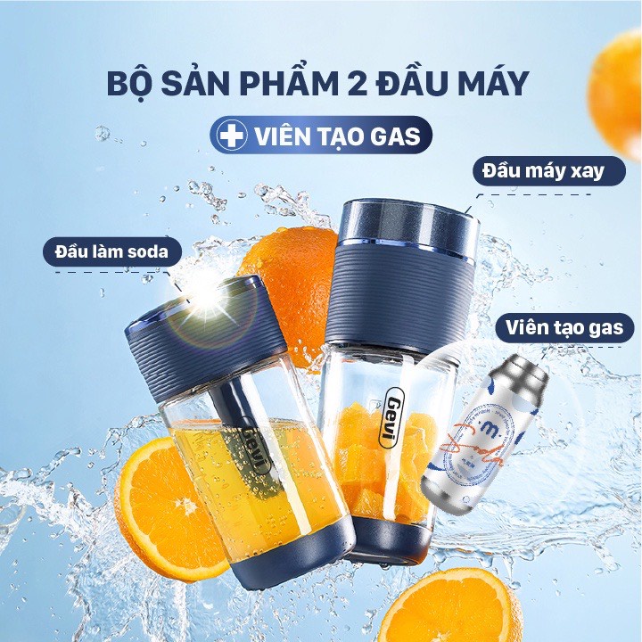 Combo 01Bộ Dao Thớt Kháng Khuẩn UV Gevi Gen 1 - 01 Máy Xay Sinh Tố Đa Năng Cầm Tay Gevi
