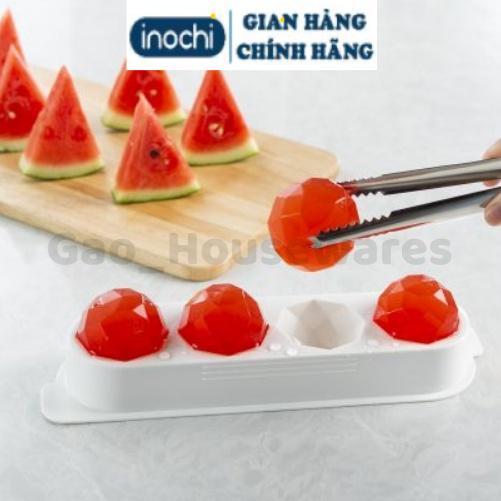 [FreeShip] Khay đá tròn Kari 4 viên Inochi, nhựa nguyên sinh an toàn sức khỏe - giao màu ngẫu nhiên