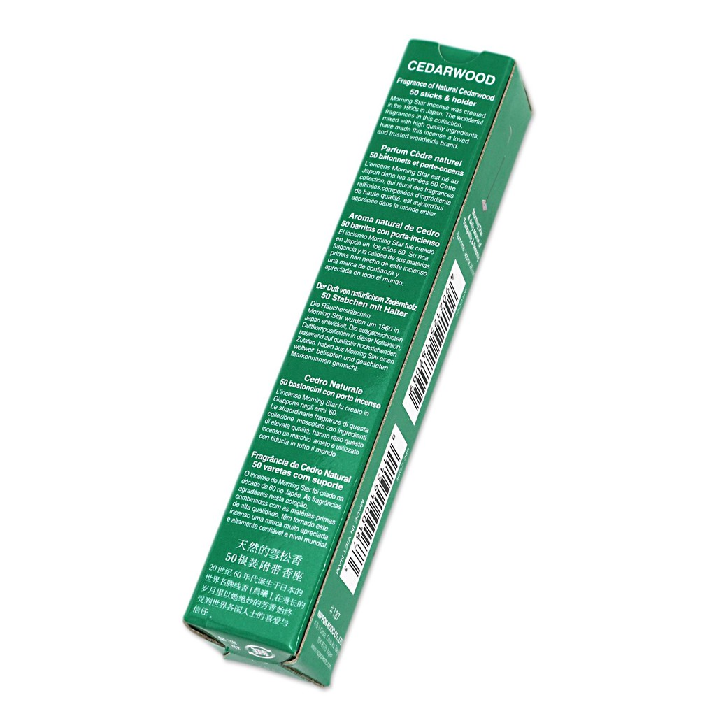 Nhang thơm Morning Star Cedarwood gỗ tuyết tùng 50 que, Thanh hương Nhật Bản thư giãn Nippon Kodo