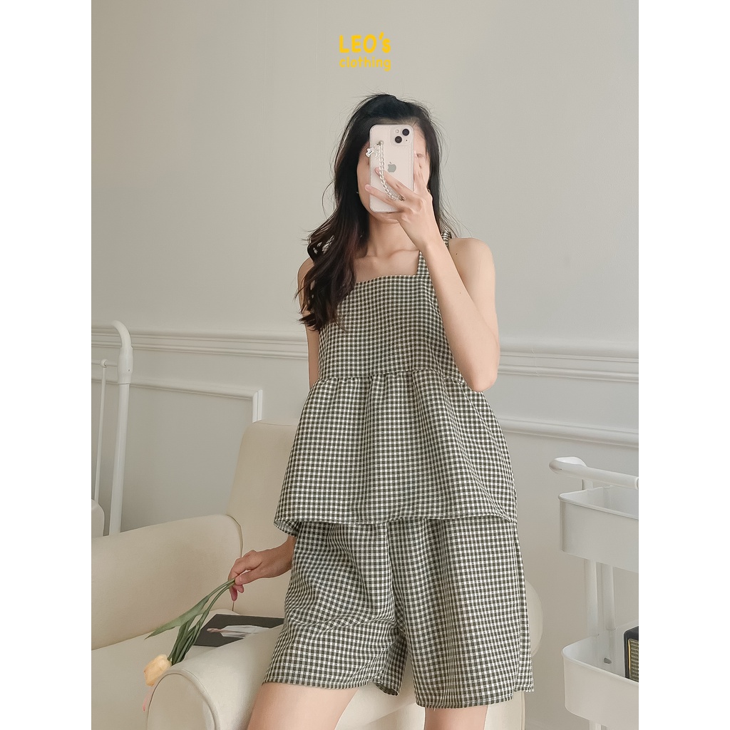 Bộ Đồ Ngủ Pijama Hai Dây Bản Lớn LEO's clothing DB12 | BigBuy360 - bigbuy360.vn