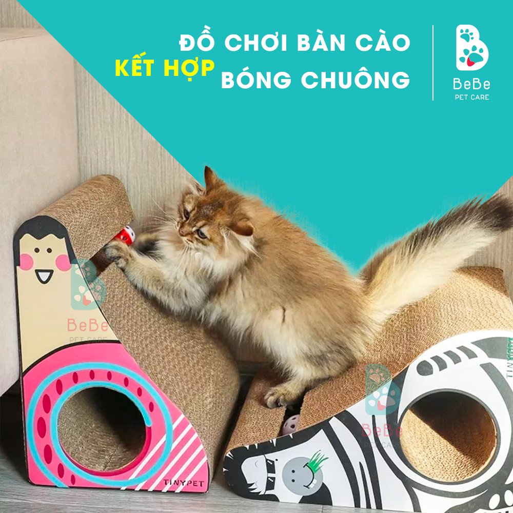 [Siêu Đáng Yêu] Cào Móng Cho Mèo Kết Hợp Bóng Chuông Cực Kỳ Dễ Thương - Đồ Chơi Cho Các Boss Mèo
