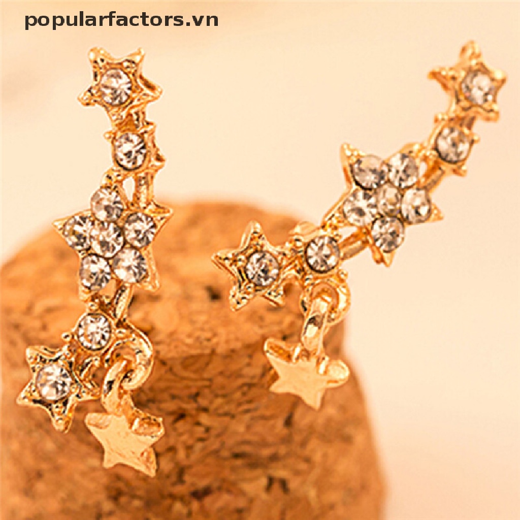 Bông Tai Ngôi Sao Đính Đá Thời Trang Dành Cho Nữ