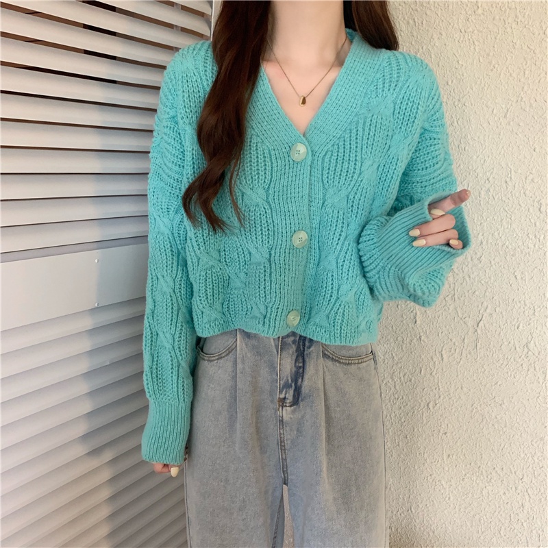 Áo khoác cardigan dệt kim SUXI dáng rộng phong cách cổ điển dễ phối đồ cho nữ