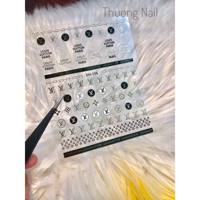 Sticker nail hình dán móng stick logo , thương hiệu hot