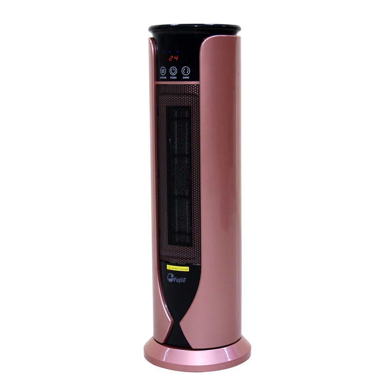 Quạt Sưởi Gốm Ceramic FujiE CH-1600RM có điều khiển từ xa , có chức năng Ionizer ,màu Hồng+Đen -Hàng chính hãng