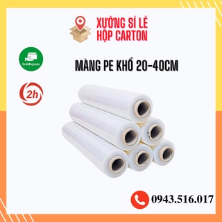 Màng bọc PE màu trắng SILECARTON màng quấn PE bọc hàng, gói đồ 20cm 40cm