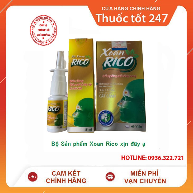 1 HỘP XOAN RICO UỐNG VỚI 1 XỊT XOAN RICO