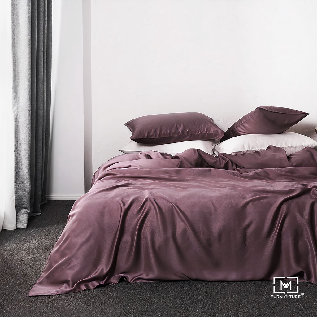 Bộ chăn drap chất liệu Tencel 60s cao cấp mono color MW FURNITURE - Nội thất phòng ngủ