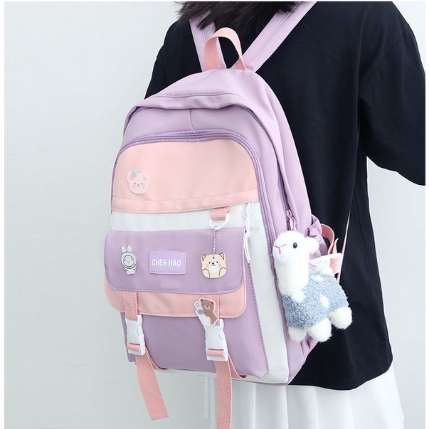 BALO NỮ PHỐI MÀU PHONG CÁCH ULZZANG B18