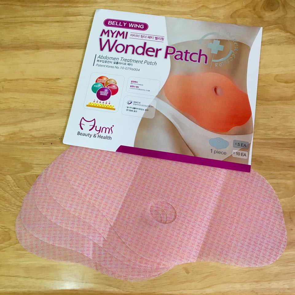 Miếng dán tan mỡ bụng Mymi Wonder Patch - hộp 5 miếng