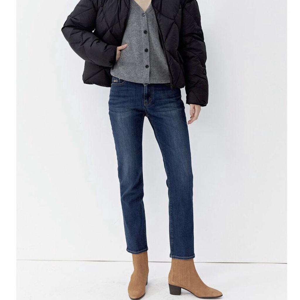 Quần jeans nữ xanh đậm Pl4c xuất khẩu