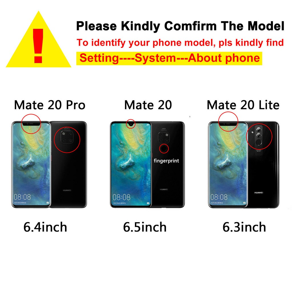 Ốp lưng kính cường lực cho Huawei Mate 20 Pro Honor 8X Mate 20