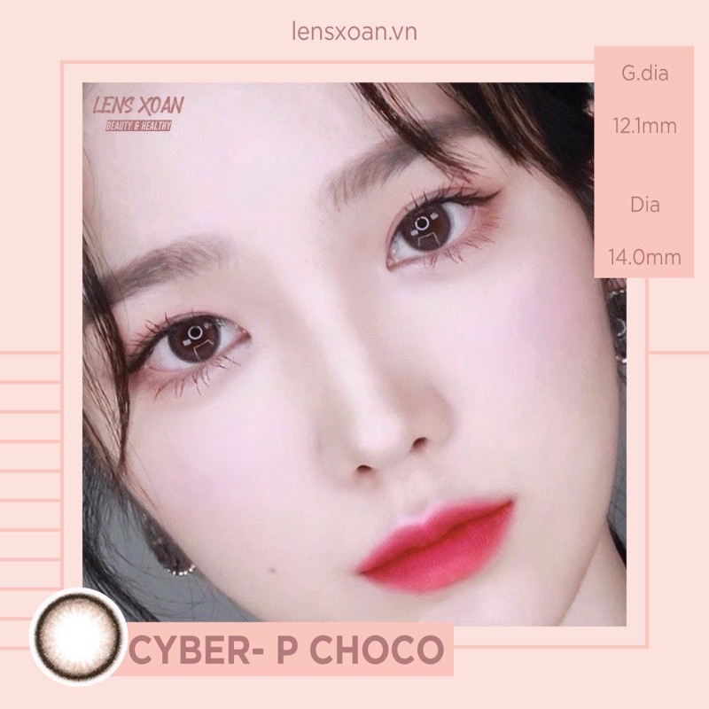 KÍNH ÁP TRÒNG CYBER-P CHOCO ( LENS NÂU SIÊU TỰ NHIÊN)