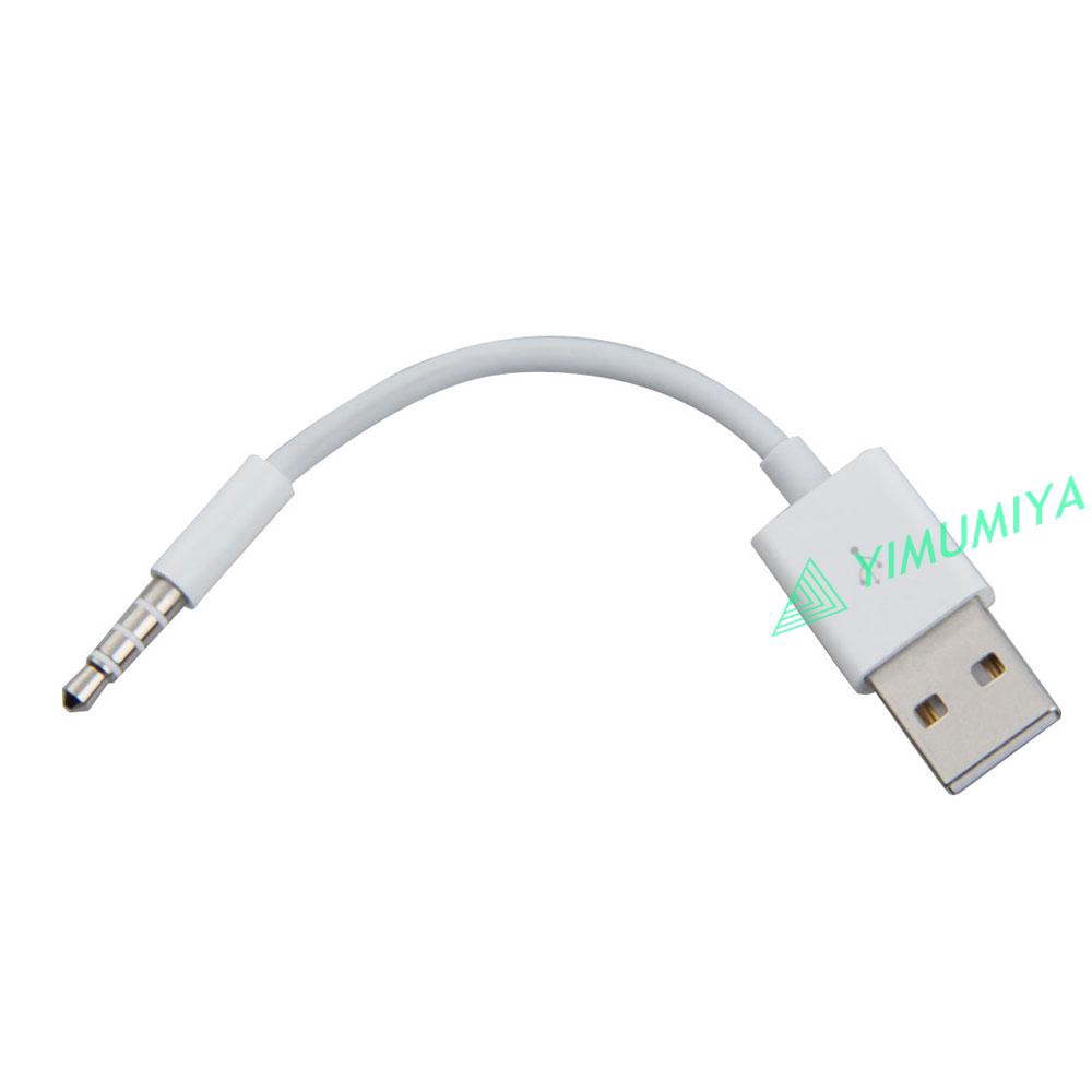 YI Charger Data USB 3.5mm Sync Audio Cable for iPod Shuffle 3rd 4th Gen