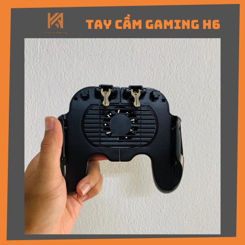 Tay cầm chơi game iPhone Android H6 có cả nút bắn PUBG, FF, CODM cực nhạy. Có quạt tản nhiệt!!!