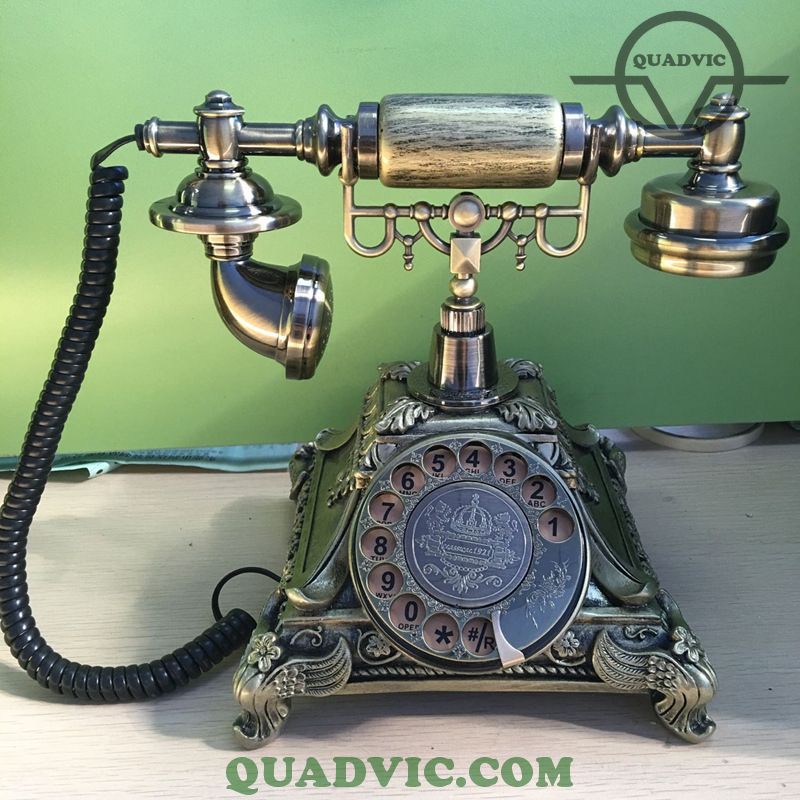 Điện thoại bàn tân cổ điển bàn phím quay Vintage phone DTV1 N00363 QuadVic.com