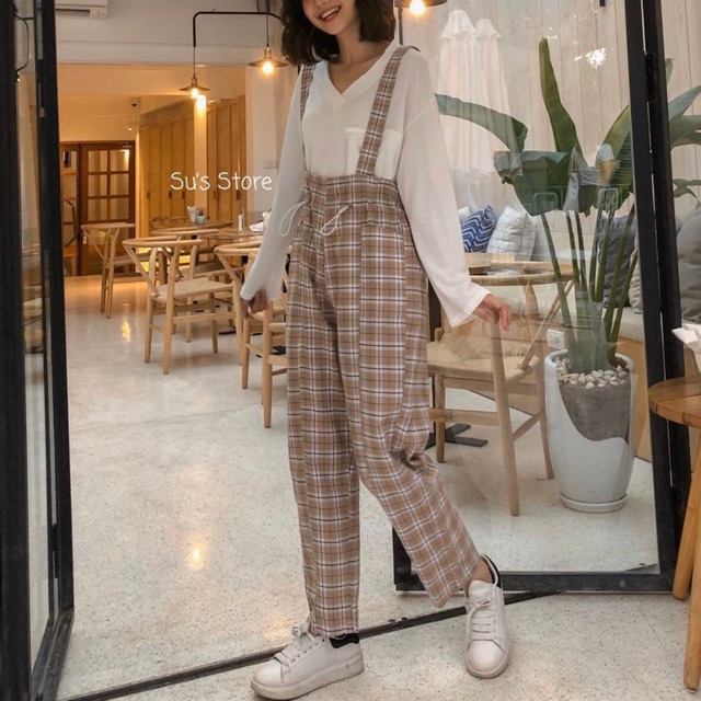 Yếm kẻ caro khuy sắt Y58 SUSTORE | BigBuy360 - bigbuy360.vn