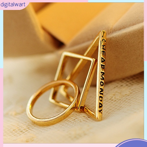 Set 3 nhẫn đeo tay kim loại đáng yêu cho nữ