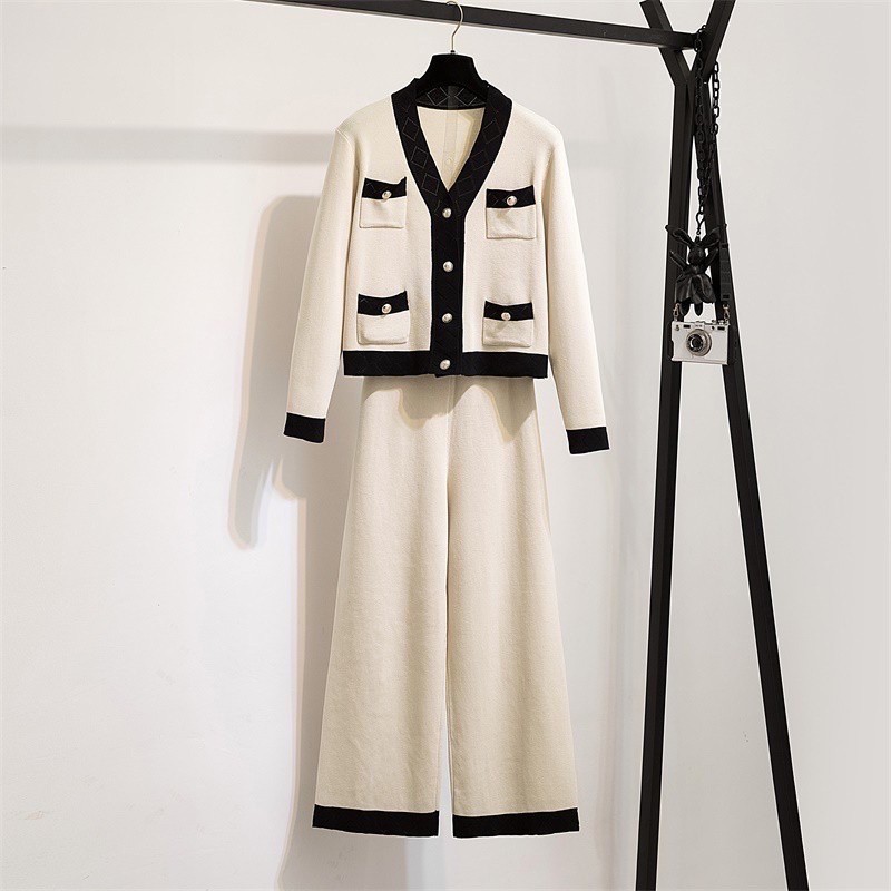 Set len dệt kim túi đôi