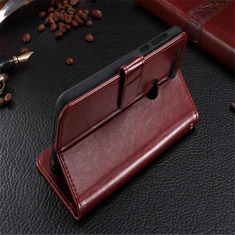 Dirt trường hợp kháng Đối với Huawei Honor 8 9 Lite PU Leather Wallet Điện thoại Bag Bìa