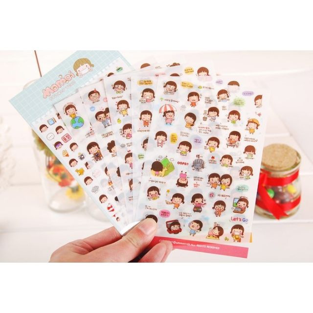 Set 6 tấm sticker momoi