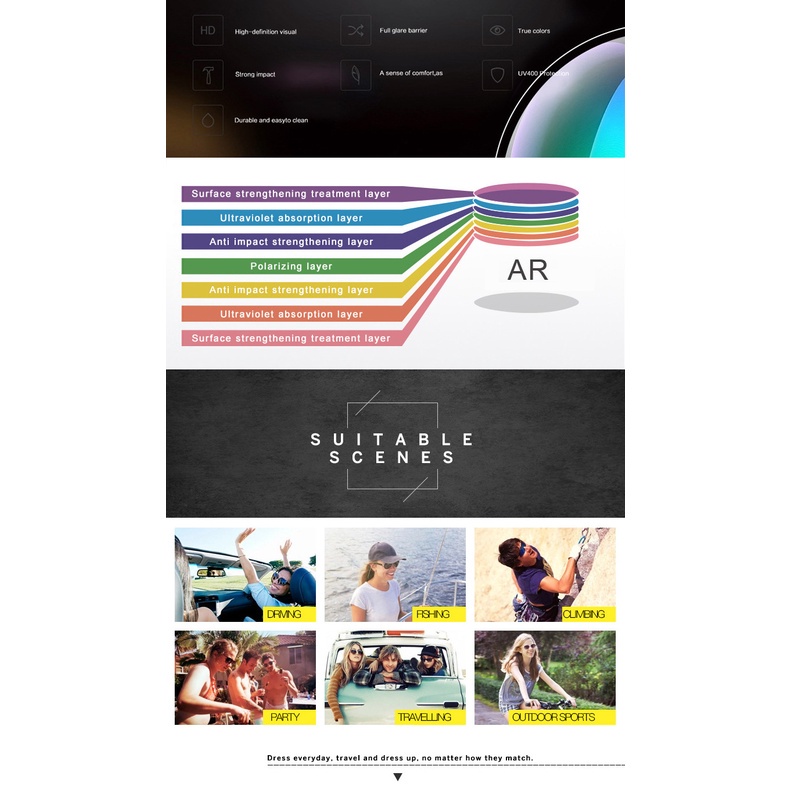 Kính Mát AIELBRO Phân Cực Phong Cách Vintage Sang Trọng