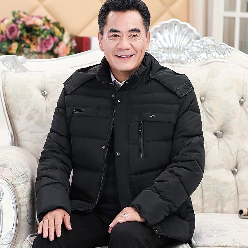 Áo phao trung niên cho bố lót lông siêu ấm 2023