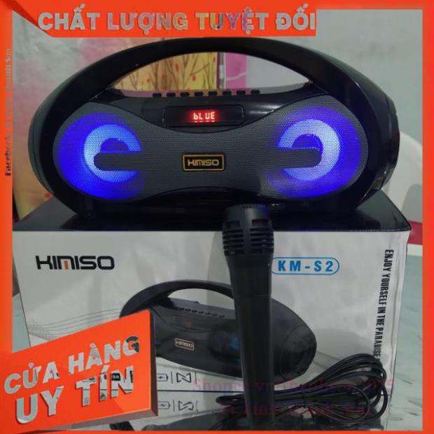 [Mã TH10KD20  hoàn đến10K xu] LOA HÁT KARAOKE XÁCH TAY MINI KM-S2 TẶNG KÈM MICRO CÓ DÂY - Vi Tính Thanh Sơn