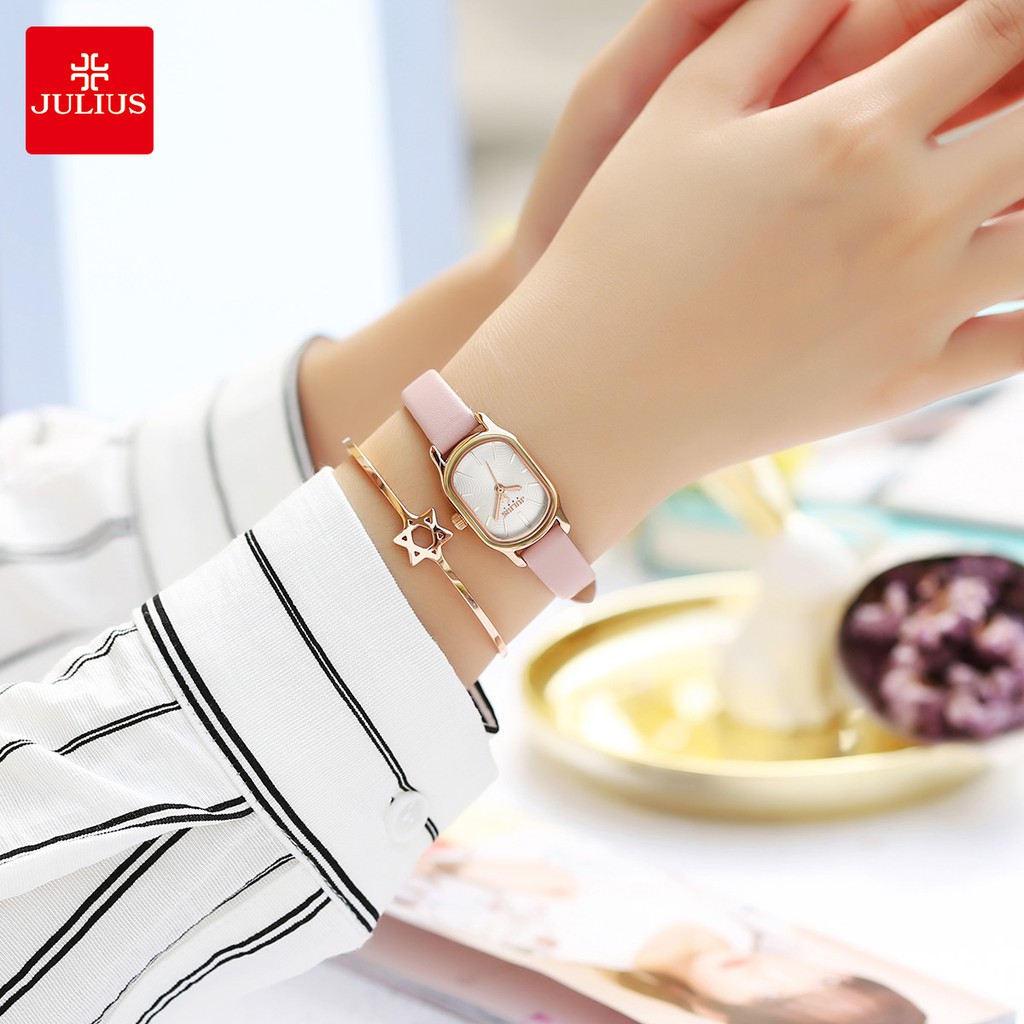 Julius Official | Đồng hồ nữ Julius JA-1112 dây da | BigBuy360 - bigbuy360.vn