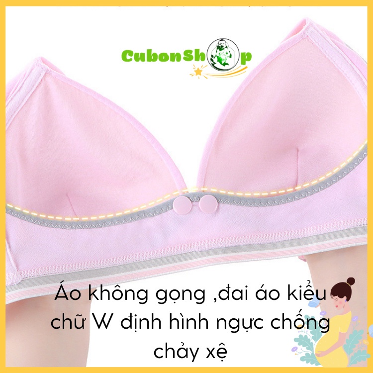 Áo ngực bà bầu, Áo lót cho con bú và sau sinh chống chảy xệ cotton mềm mịn không gọng HA389