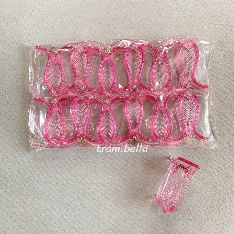 set 6 kẹp càng cua màu trong