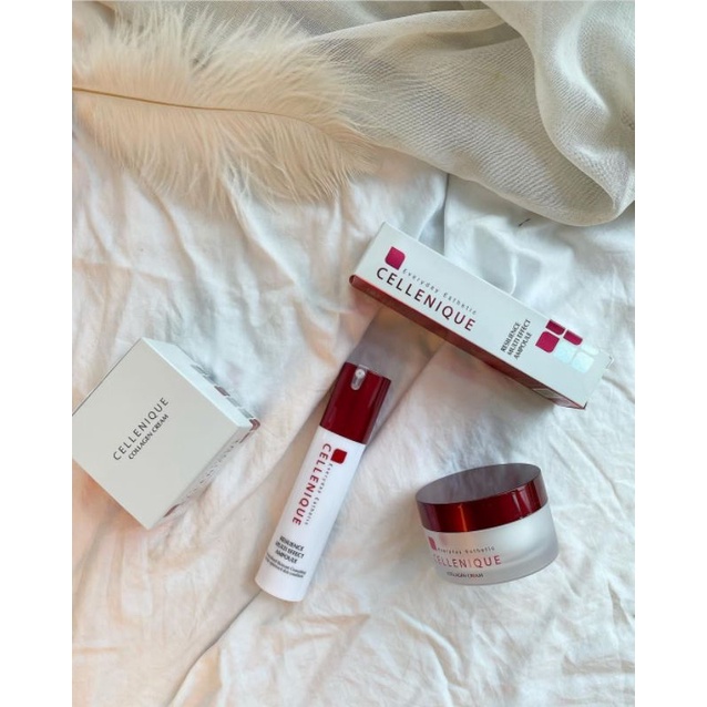 Set Kem - Tinh chất Cellenique Collagen Nâng cơ, Chống chảy xệ da mặt, Chống lão hóa