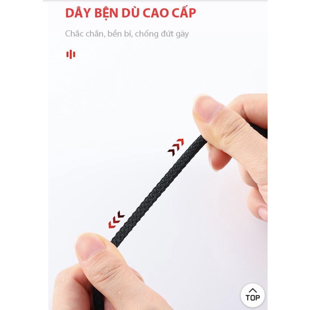 Tai nghe gaming đèn led RGB chất liệu dây bện dù DÀNH CHO GAME THỦ