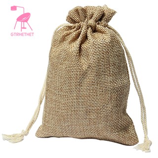 Túi vải bố có dây rút nhỏ tiện lợi dùng để trang trí làm quà tặng