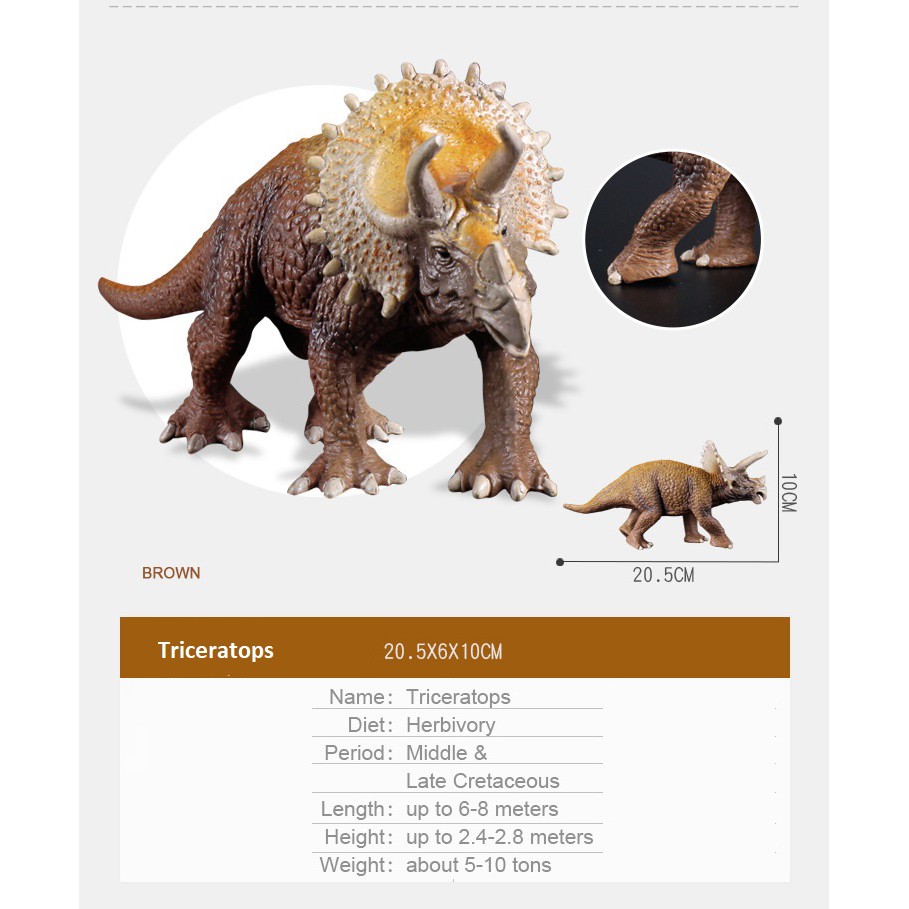 MS1006 - Khủng long  mô hình ba sừng Triceratops 🦕
