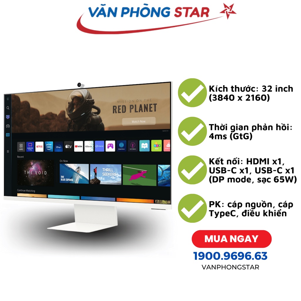 Màn hình thông minh Samsung LS32BM801UEXXV Workspace